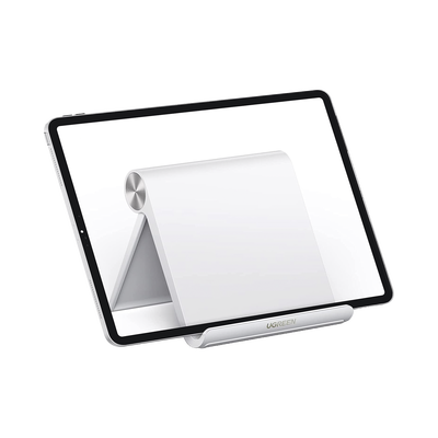 UGREEN - Soporte de Escritorio para Tablet /  Ajustable de 0° a 100° / Goma Antiarañazos / Antideslizante / Amplia Compatibilidad con dispositivos de 4'' a 13'' / Plegable / ABS / Color Blanco