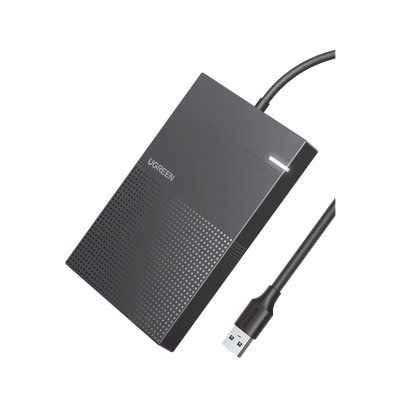 UGREEN - Carcasa de Disco Duro 2.5'' (Enclosure) | Adecuado para HDD y SSD de 2.5” | Chip Inteligente | UASP & TRIM | Led Indicador | ABS | Hibernación Automática | Compatible con SATA I II III, HDD, SSD de hasta 6TB.