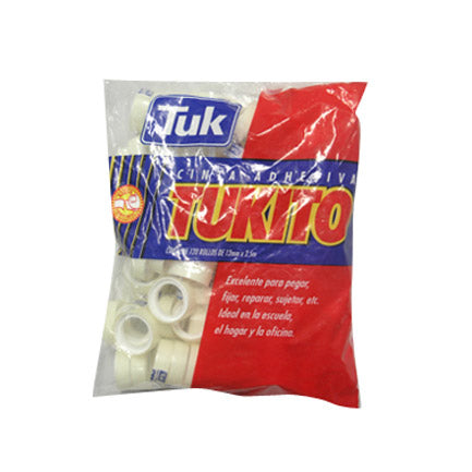 TUK - CINTA TUK ADHESIVA TRANSPARENTE TUKITO 12X2.5 C/120