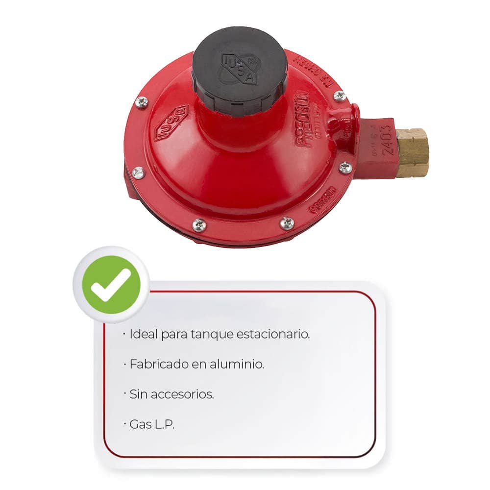IUSA - Regulador de gas l.p. 1 vía alta presión 2403-u4