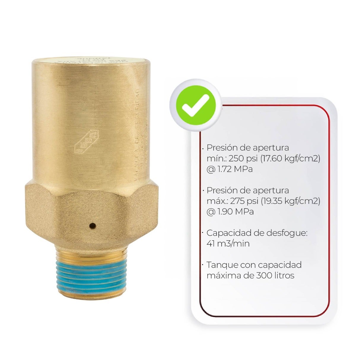 IUSA - Válvula de seguridad para tanque de almacenamiento de gas