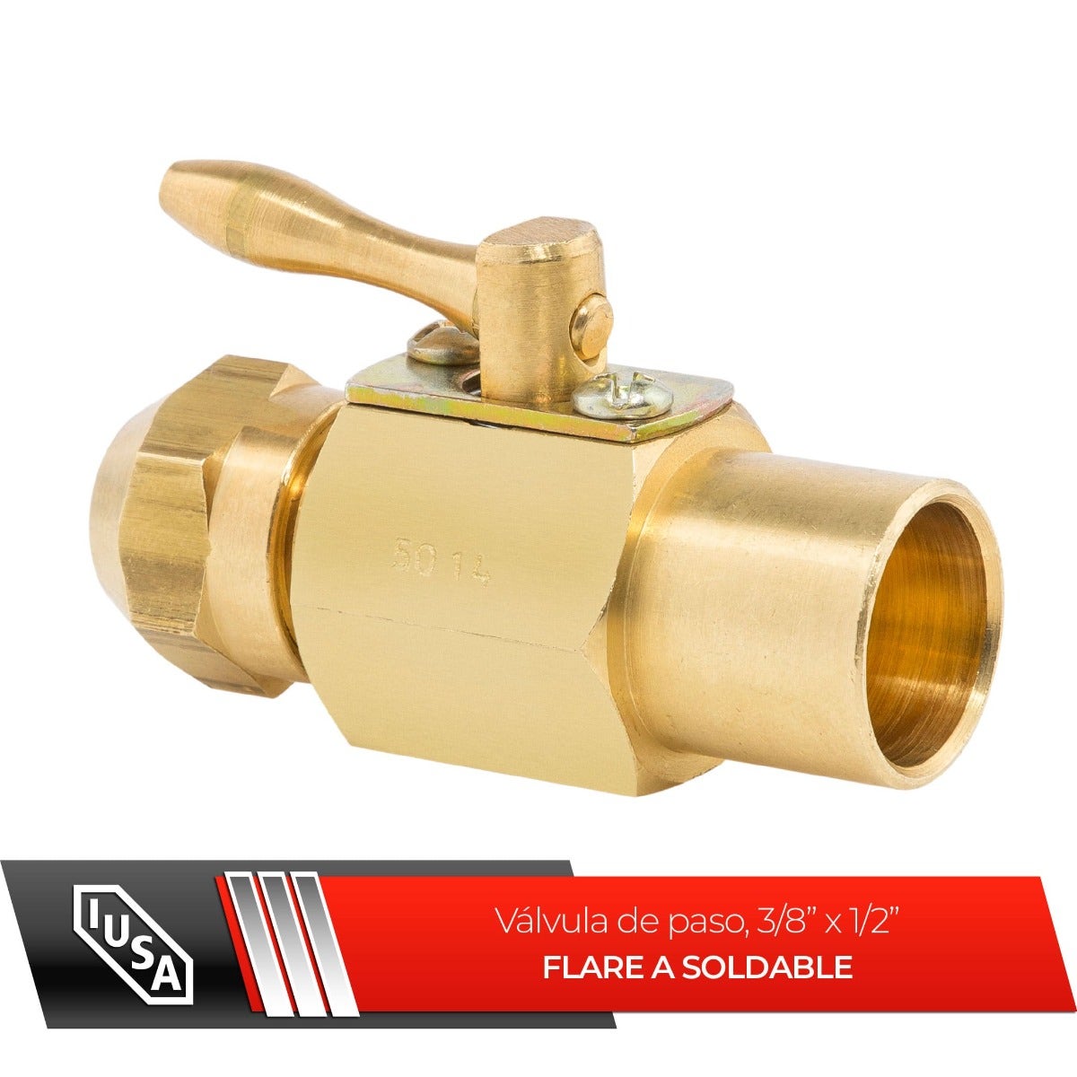 IUSA - Válvula de paso flare a soldable 10 mm x 13 mm
