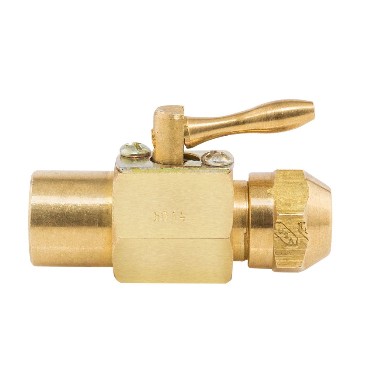 IUSA - Válvula de paso flare a soldable 13 mm x 13 mm