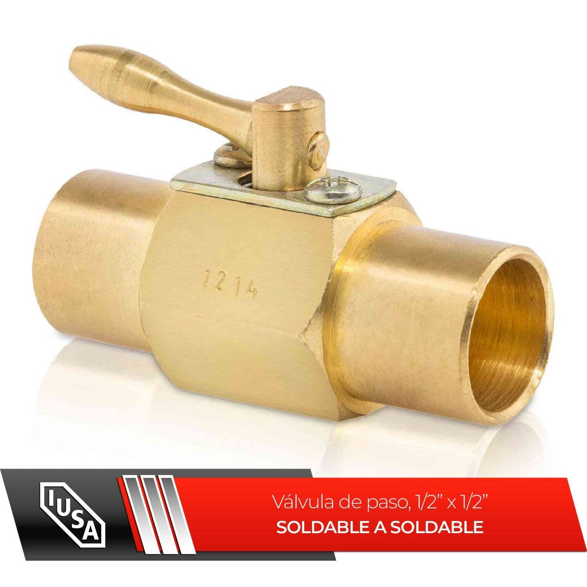 IUSA - Válvula de paso soldable a soldable