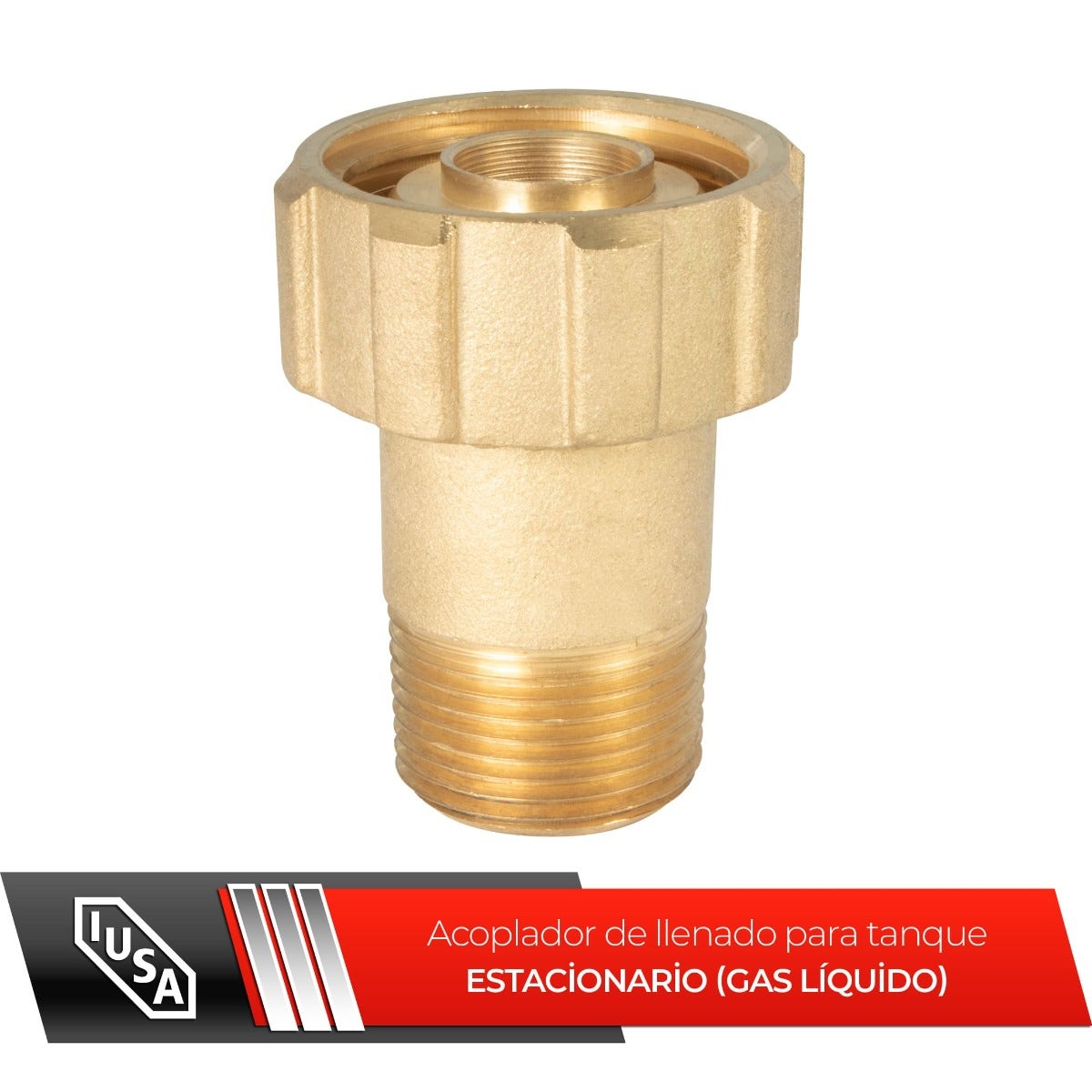 IUSA - Acoplador de llenado para tanque estacionario 1 3/4” ACME x 3/4” NPT