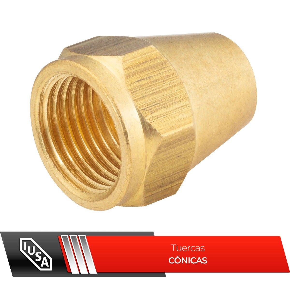 IUSA - Tuerca cónica 1/4” para conexiones de gas