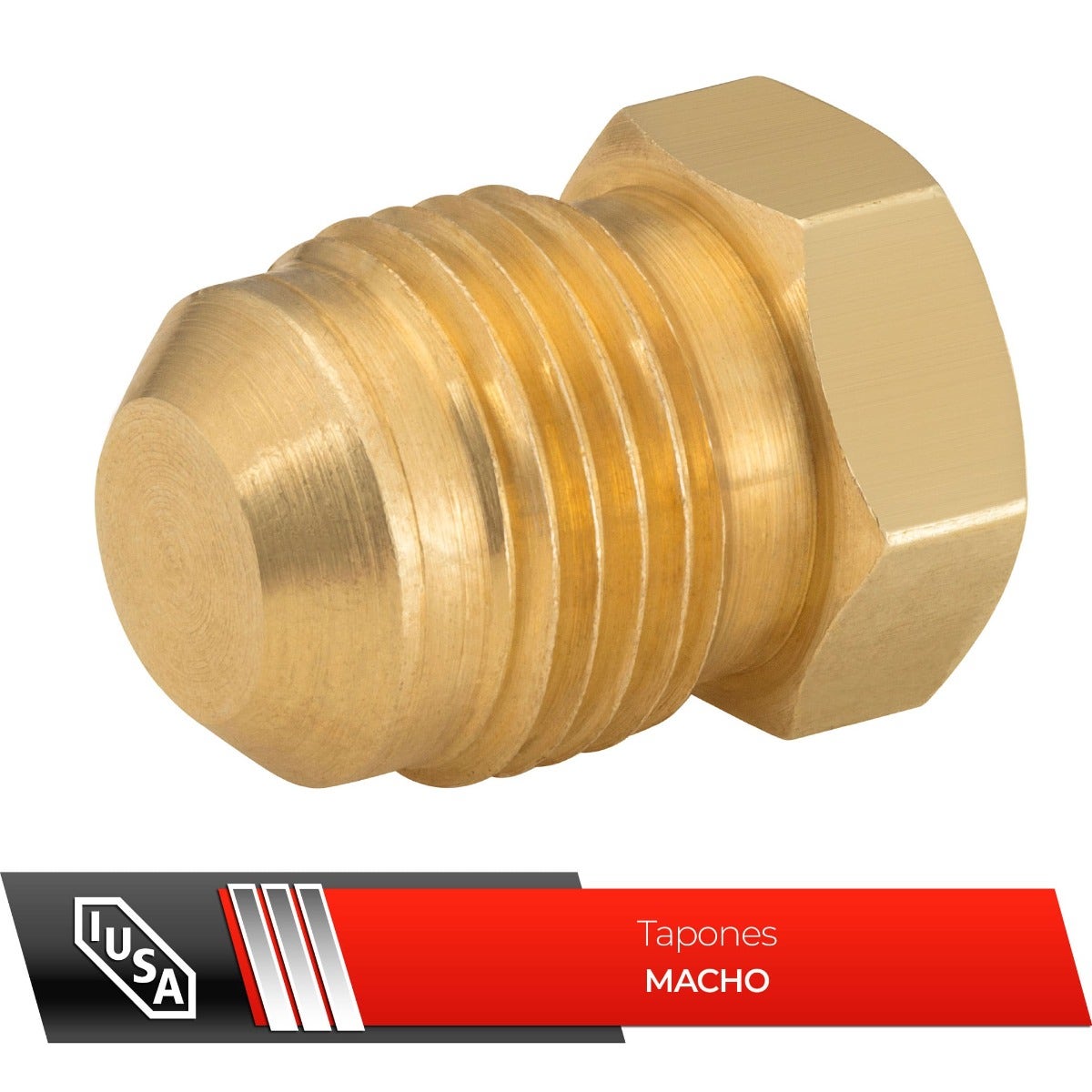 IUSA - Tapón macho 3/8” flare