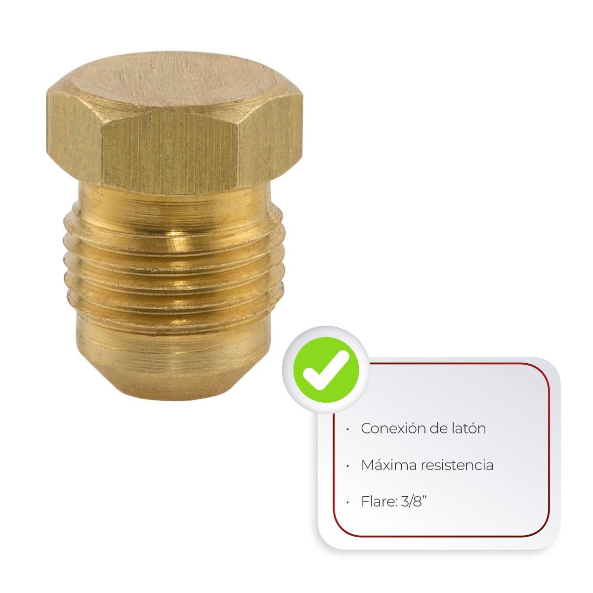 IUSA - Tapón macho 3/8” flare