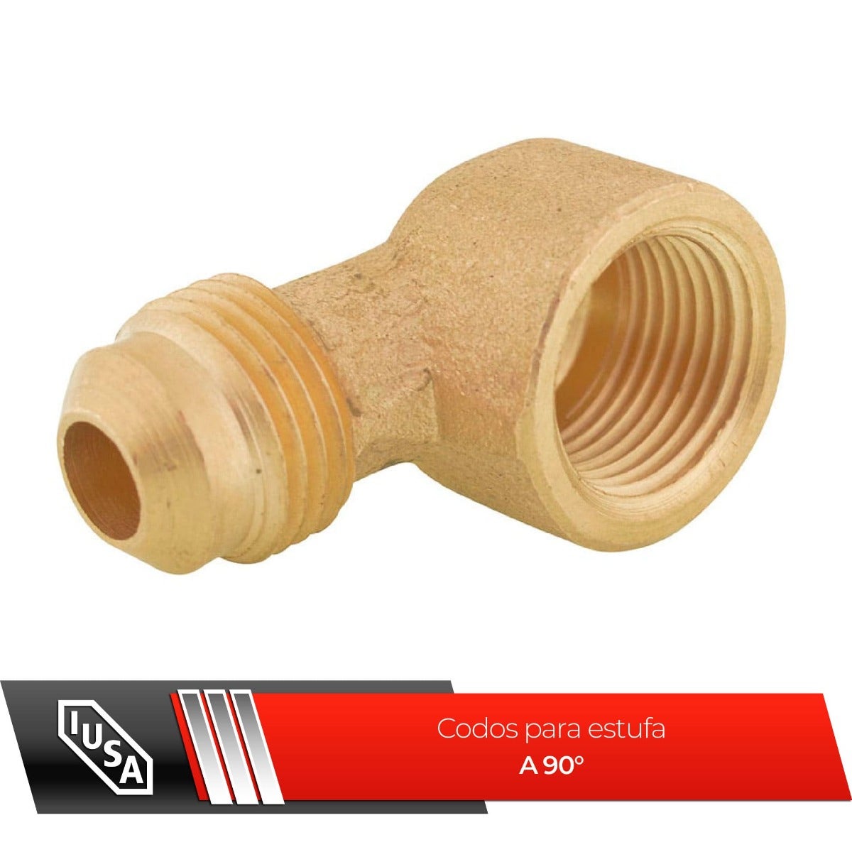 IUSA - Codo para estufa 90° 3/8” x 1/8”