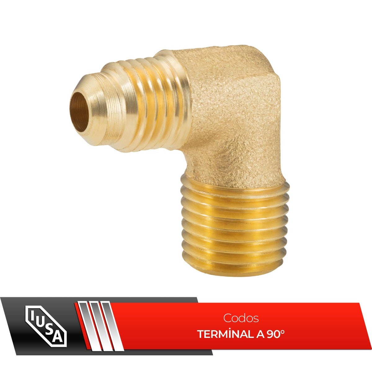 IUSA - Codo terminal 90° 1/2” x 3/8”