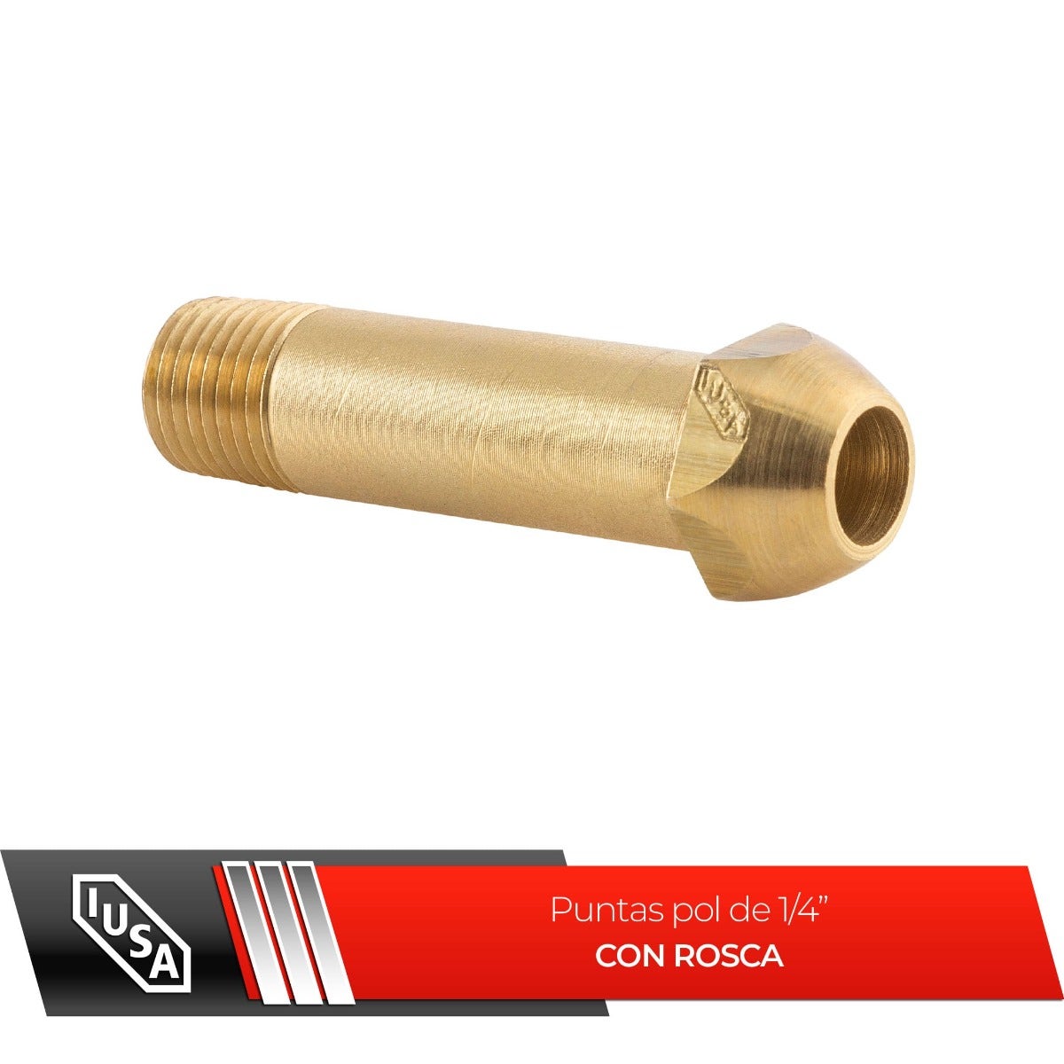 IUSA - Punta pol con rosca para controles de gas