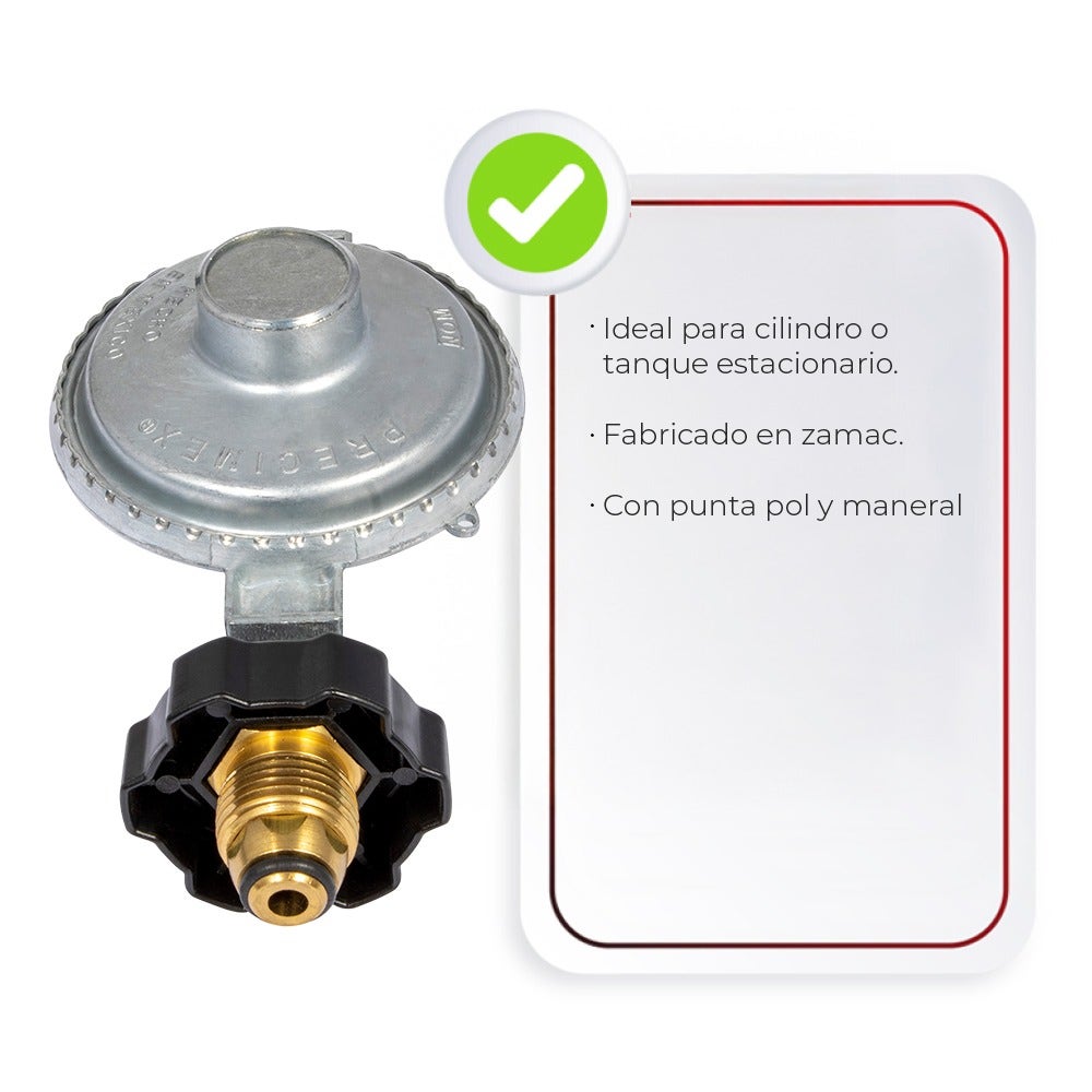 IUSA - Regulador de gas lp 1 vía baja presión modelo 3001 as0