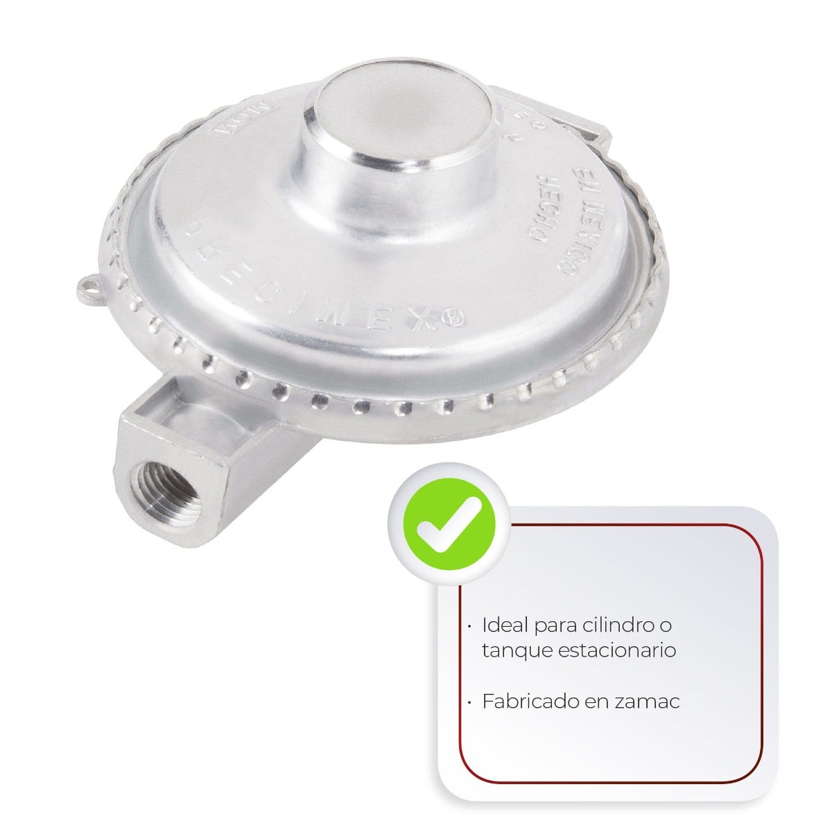 IUSA - Regulador de gas L.P. 1 vía baja presión, modelo 3001 A00