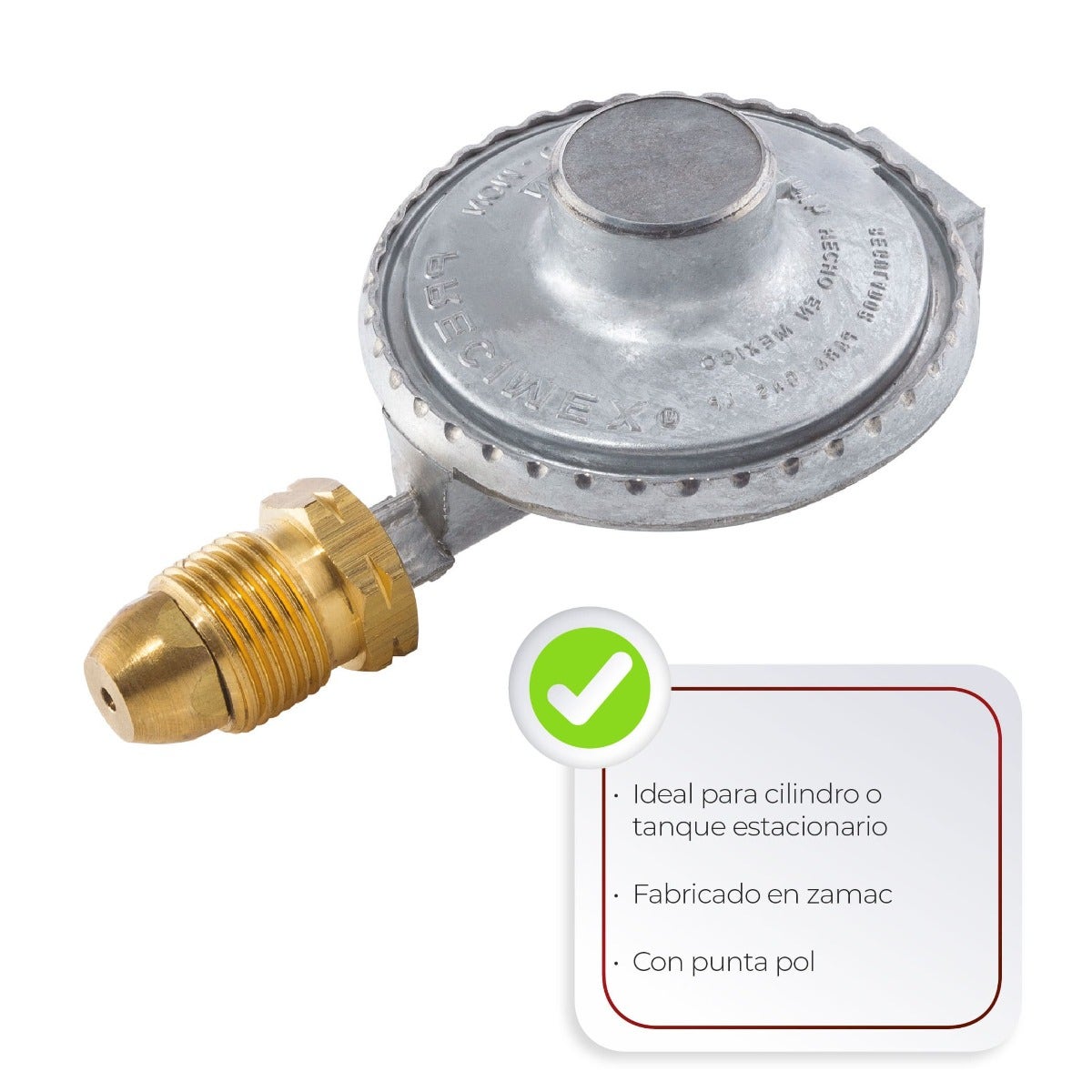 IUSA - Regulador de gas L.P. 1 vía baja presión modelo 3101 AZ0
