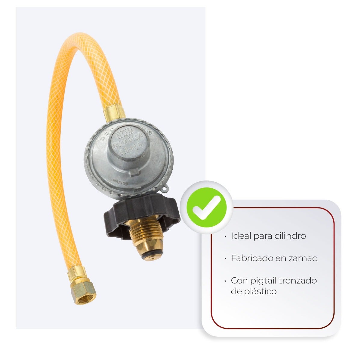 IUSA - Regulador de gas L.P. 1 vía baja presión modelo 5005-ASE16FF6