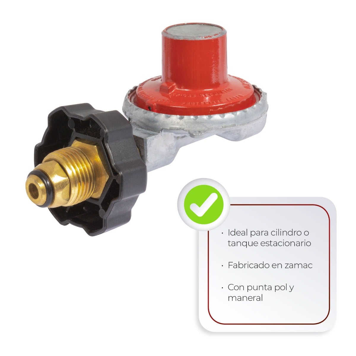 IUSA - Regulador de gas L.P. 1 vía alta presión modelo 7000 AS0