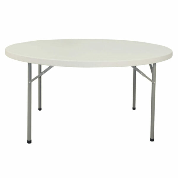 Mesa plegable ofik redonda 1.52 plastico blanco