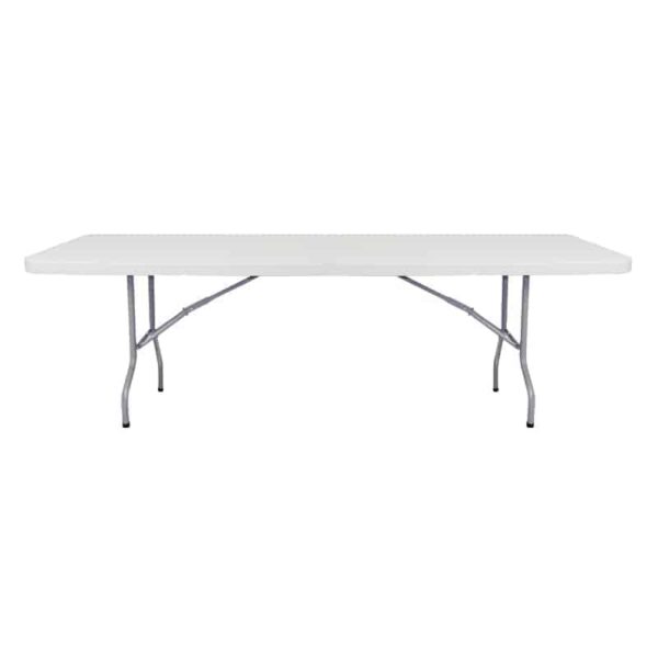 Mesa plegable rectangular ofik 2.44×76 plastico blanco