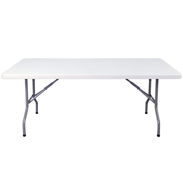 Mesa plegable rectangular ofik 1.83_76 plastico blanco