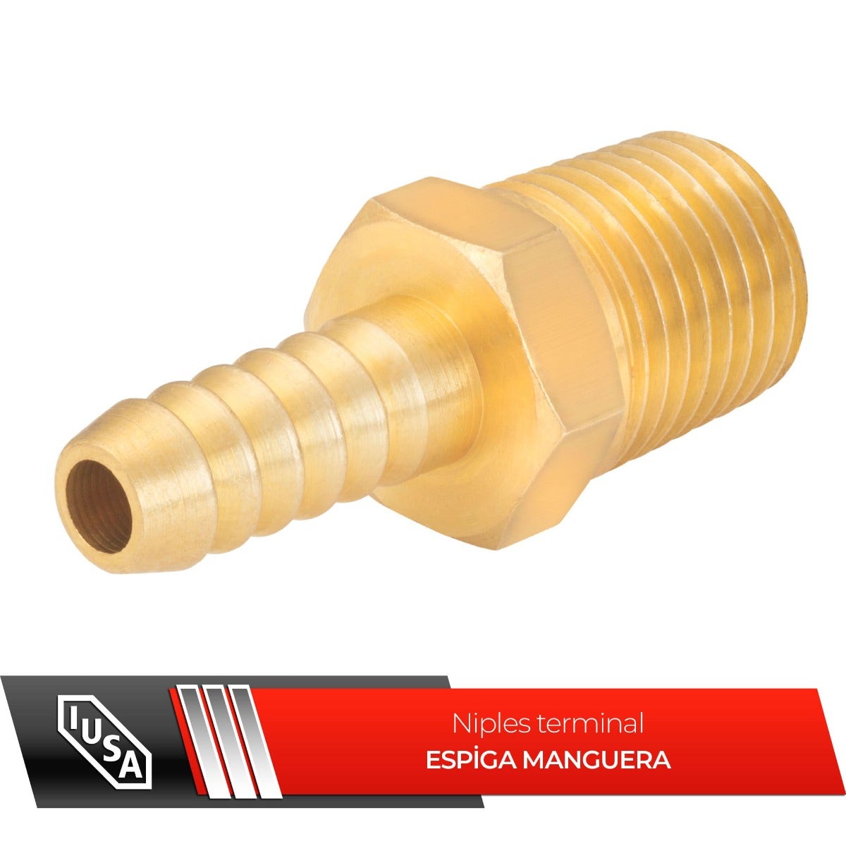 IUSA - Conexión espiga para manguera 3/8” x 1/4” espiga