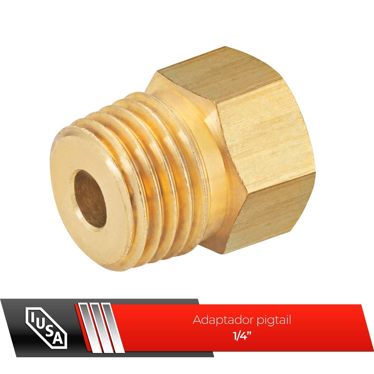 IUSA - Adaptador pigtail de latón