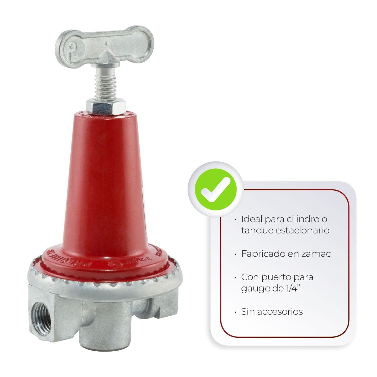 IUSA - Regulador de gas L.P. 1 vía baja presión modelo 7008 C00