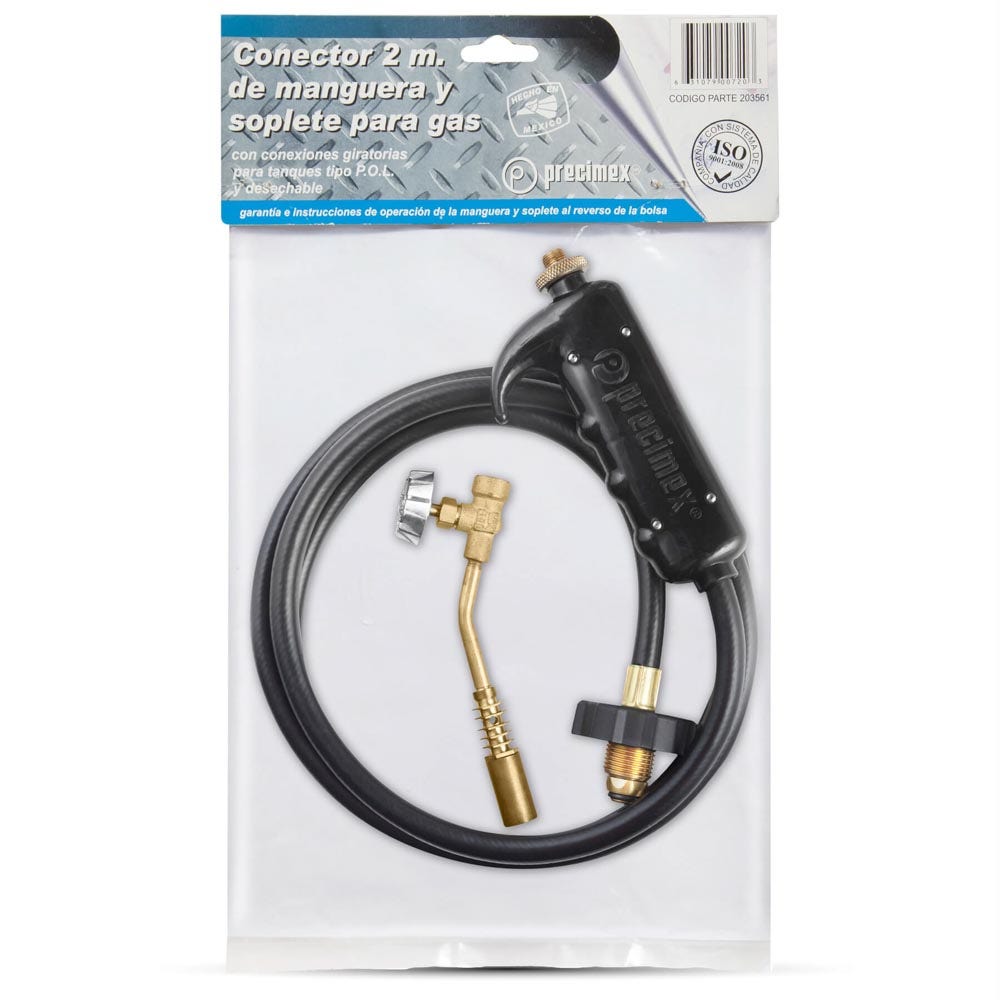 IUSA - Kit de soplete con manguera para gas, blister
