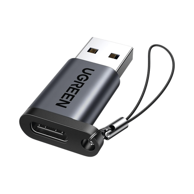 UGREEN - Adaptador USB 3.1 Tipo C a USB-A 3.0 |Carga y Sincronización de Datos | Admite Corriente de 3A | Transferencia de hasta 5 Gbps | Amplia Compatibilidad | Chip VL160 | Caja de Aluminio | Color Negro.