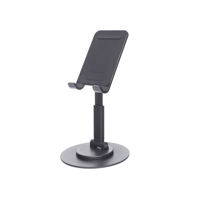 UGREEN - Soporte para Teléfono Celular Giratorio | 360° de Rotación | Angulo Ajustable | Altura Ajustable 17-20cm  | Antideslizante | Ejes Giratorios de Alta Precisión| Plegable | Aluminio | Color Gris