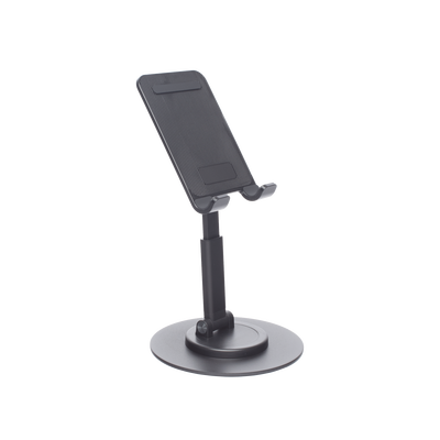 UGREEN - Soporte para Teléfono Celular Giratorio | 360° de Rotación | Angulo Ajustable | Altura Ajustable 17-20cm  | Antideslizante | Ejes Giratorios de Alta Precisión| Plegable | Aluminio | Color Gris
