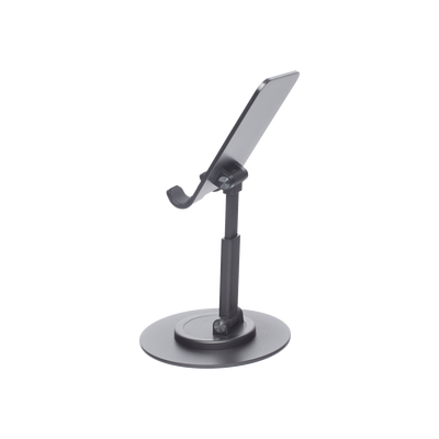 UGREEN - Soporte para Teléfono Celular Giratorio | 360° de Rotación | Angulo Ajustable | Altura Ajustable 17-20cm  | Antideslizante | Ejes Giratorios de Alta Precisión| Plegable | Aluminio | Color Gris