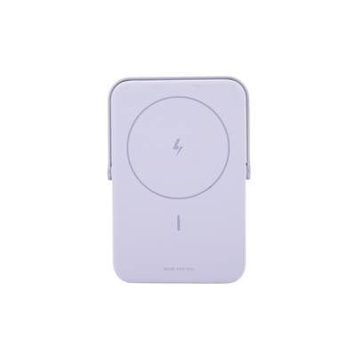 UGREEN - Power Bank Inalambrico | 5000mAh | 7.5W  |  Con Emojis de Estado | Carga Rápida USB-C Bidireccional  | Pantalla TFT  Inteligente | 13 niveles de Proteccion | Con Holder | Color Purple.