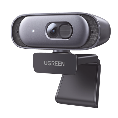 UGREEN - Cámara Web 2K con Micrófono Integrado | Cancelación de Ruido | Corrección de Luz Automática | Vista Amplia de 91° | Rotación Flexible de 360° | Cubierta de privacidad | Incluye Cable USB de 2M.