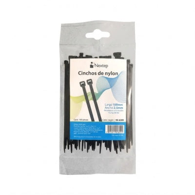 NEXTEP SOLUCIONES - Cincho de Nylon Nextep 15cm x 2.5mm Negro