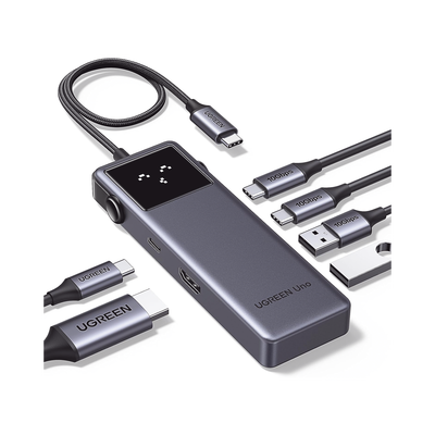 UGREEN - Hub USB-C / 6 Puertos / USB 3.2 10 Gbps / HDMI 4K@60Hz / PD 100W / Indicadores LED