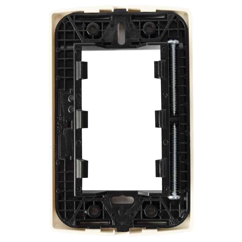 IUSA - Placa scudetto de 3 ventanas color marfil