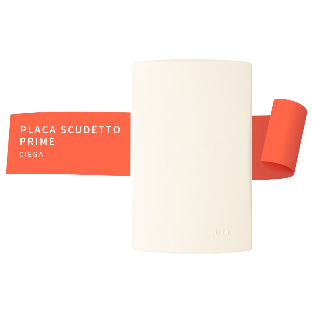 IUSA - Placa ciega Scudetto color marfil