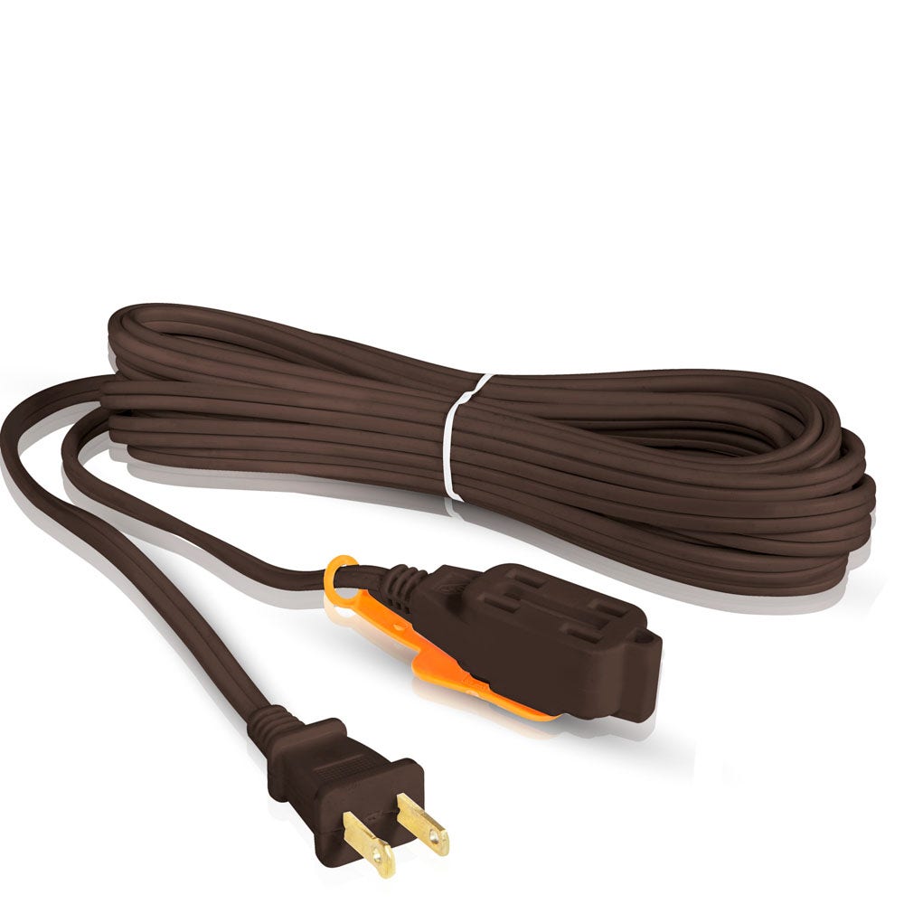 IUSA - Extensión eléctrica café, 16 AWG, 6 m