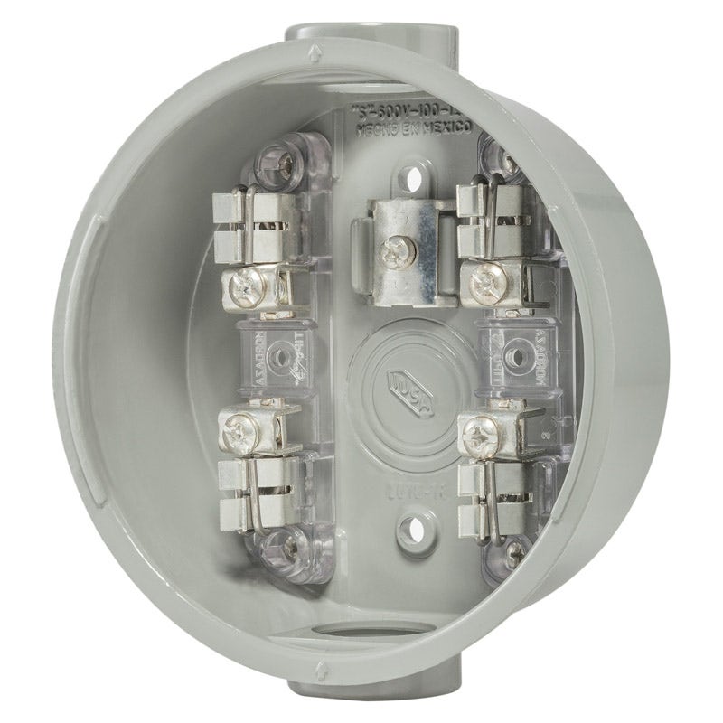 IUSA - Base medidor de luz, 4 terminales de latón