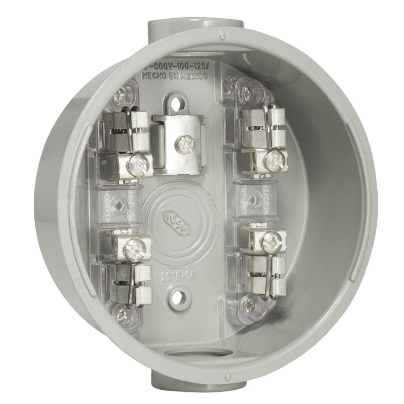 IUSA - Base medidor de luz, 4 terminales de latón