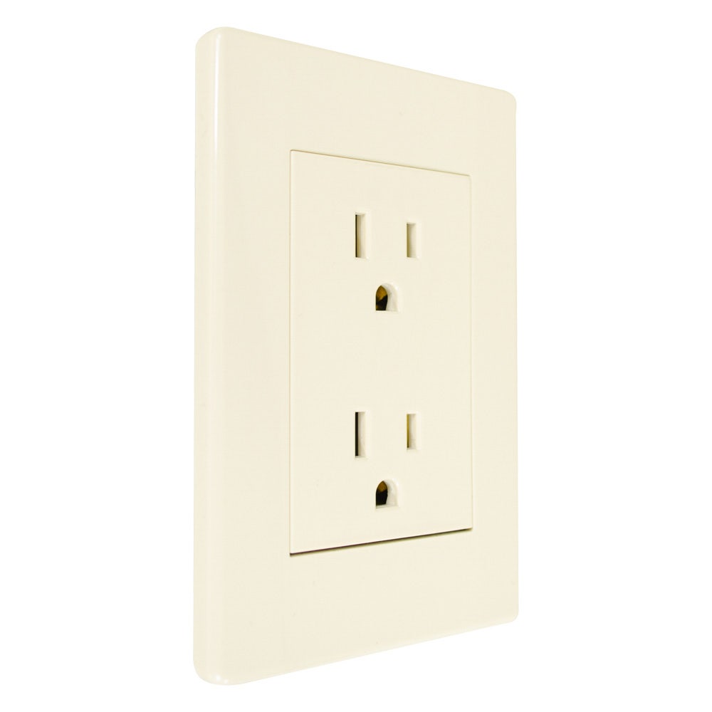 IUSA - Placa tradizione con tomacorriente duplex color marfil