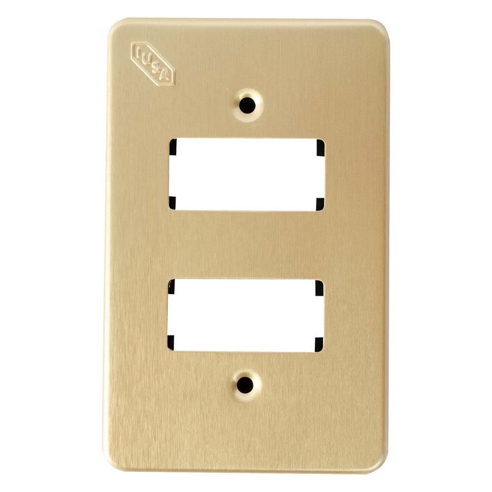 IUSA - Placa tradizione de aluminio, 2 ventanas