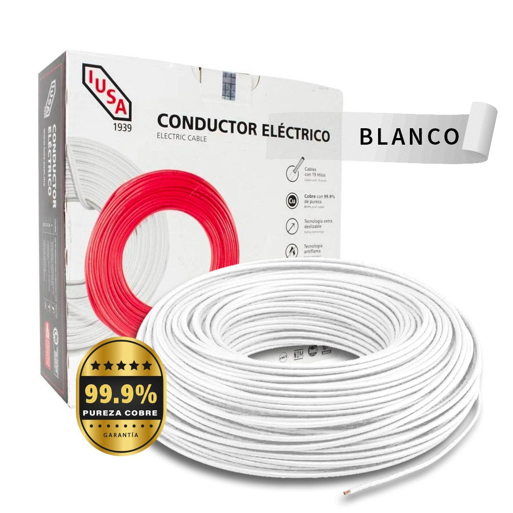IUSA - Cable THW-LS/THHW-LS CE RoHS 12 AWG IUSA, en caja color blanco