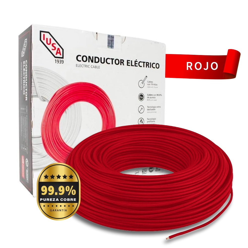IUSA - Cable THW-LS/THHW-LS CE RoHS 12 AWG IUSA, en caja color rojo