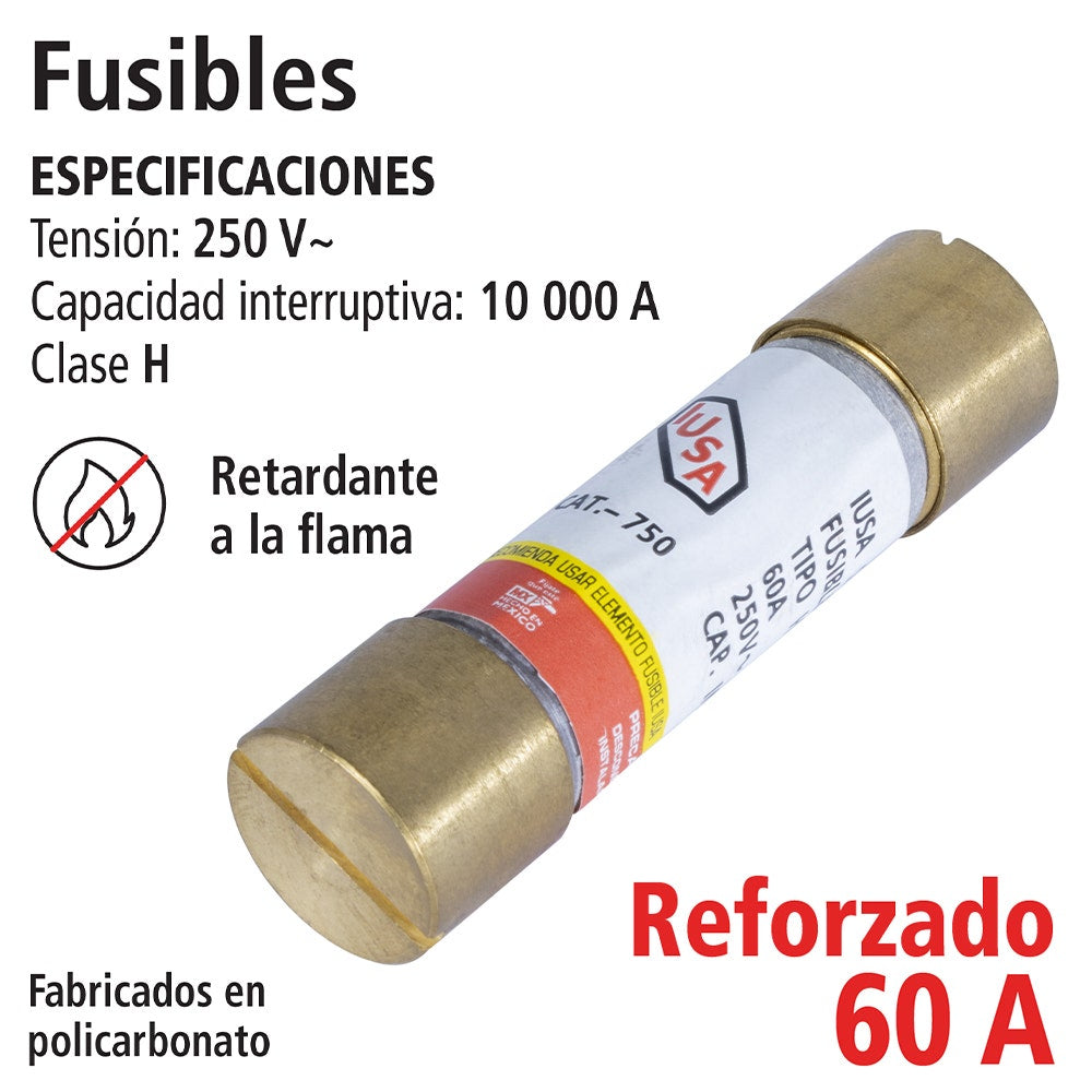 IUSA - Fusible reforzado corriente 60 a iusa