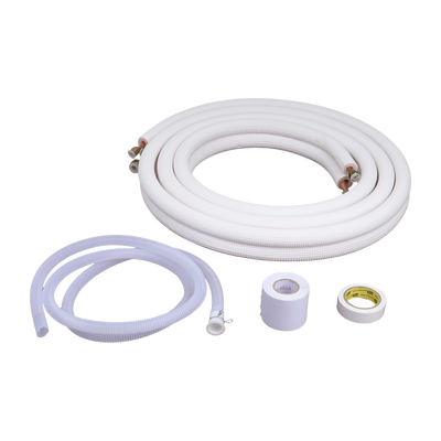 AUFIT - Kit de tubería / 1 / 4"  y 3 / 8 " / Capacidad para minisplit AUFIT / 1 Tonelada / Cinta aislante / Accesorios / Longitud de 4 metros