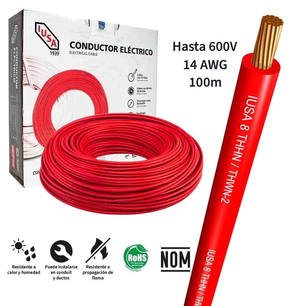 IUSA - Cable THW-LS/THHW-LS CE RoHS 14 AWG IUSA, en caja color rojo