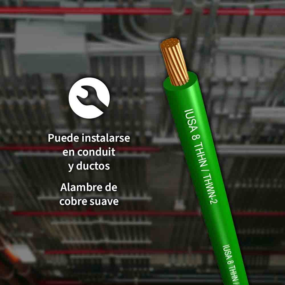 IUSA - Cable THW-LS/THHW-LS CE RoHS 14 AWG IUSA, en caja color verde