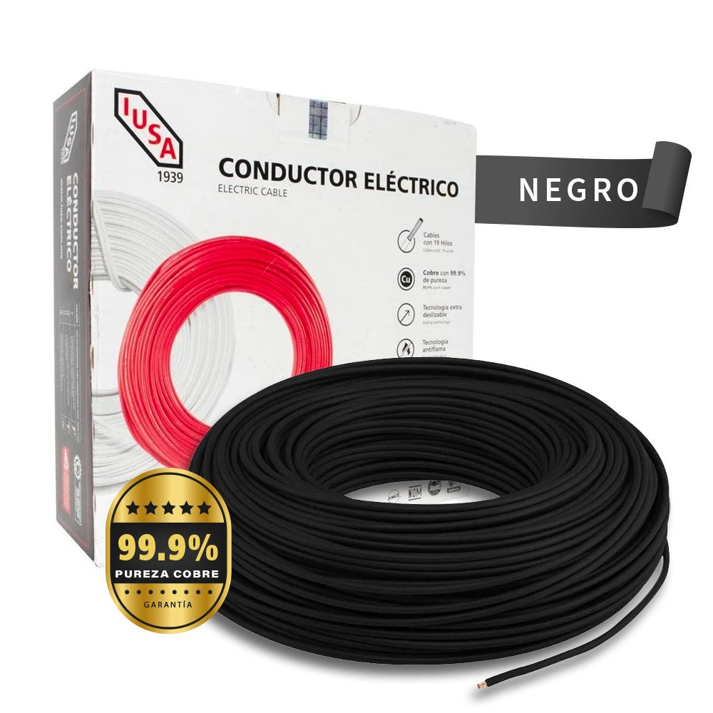 IUSA - Cable THW-LS/THHW-LS CE RoHS 12 AWG IUSA, en caja color negro