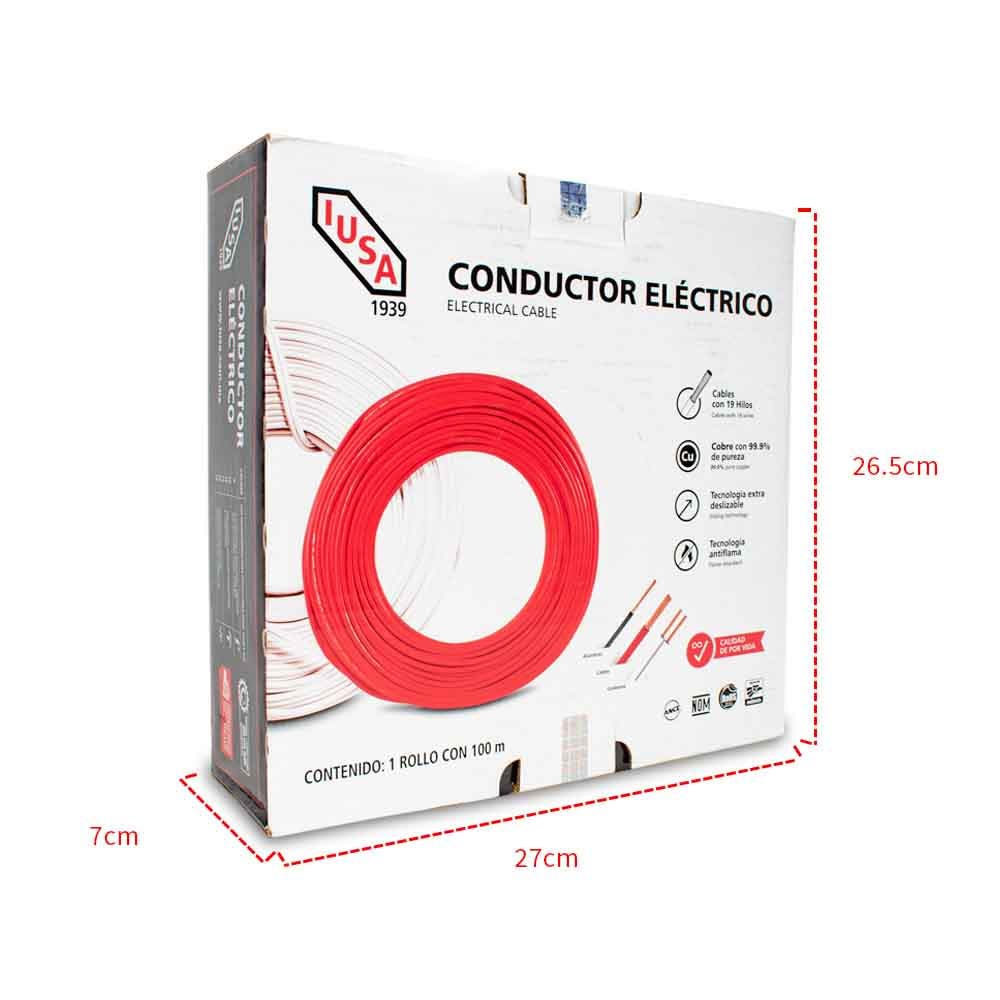 IUSA - Cable THW-LS/THHW-LS CE RoHS 10 AWG IUSA, en caja color blanco